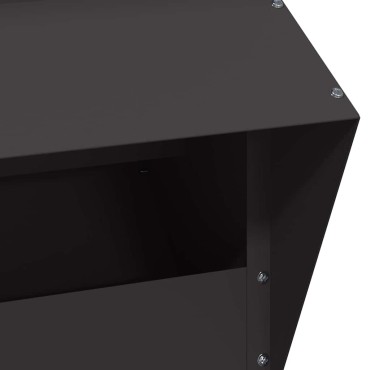 vidaXL Ταΐστρα κοτόπουλων Μαύρο 20 x 25 x 35 εκ. Ψυχρής Έλασης Χάλυβας