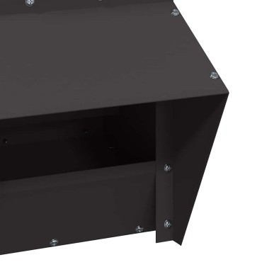 vidaXL Ταΐστρα κοτόπουλων Μαύρο 20 x 25 x 35 εκ. Ψυχρής Έλασης Χάλυβας