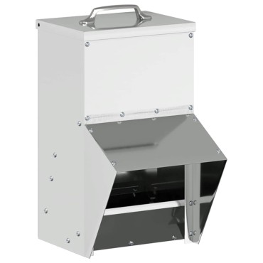 vidaXL Ταΐστρα κοτόπουλων Ασημί 20 x 25 x 35 εκ. Επικαλυμμένος Χάλυβας