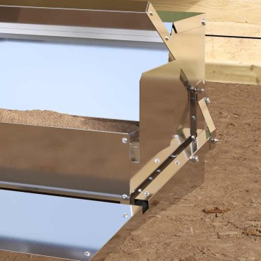 vidaXL Ταΐστρα Κοτόπουλου με Πεντάλ Ασημί 50 x 40 x 29 εκ.