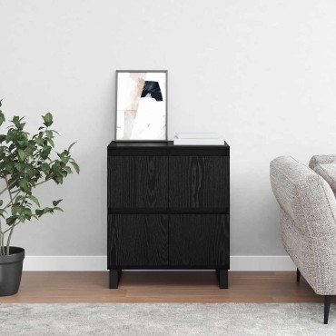 vidaXL Πλαϊνό γραφείο Μαύρη Οξυά 60x35x70cm 1 τεμ.