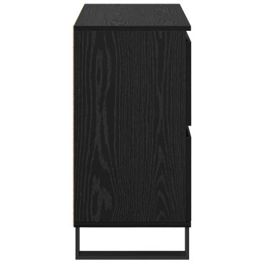 vidaXL Πλαϊνό γραφείο Μαύρη Οξυά 60x35x70cm 1 τεμ.