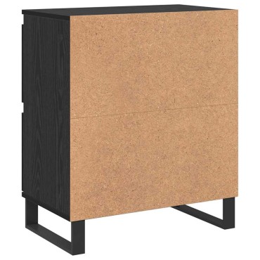 vidaXL Πλαϊνό γραφείο Μαύρη Οξυά 60x35x70cm 1 τεμ.