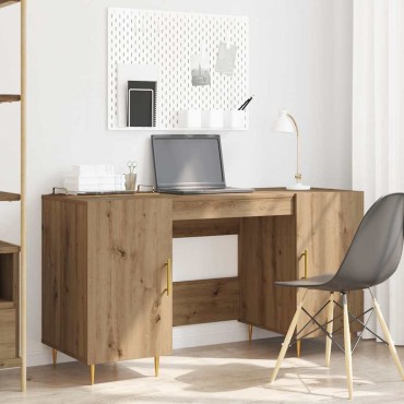 vidaXL Γραφείο artisan δρυς Επεξεργασμένο ξύλο 140x50x75cm 1 τεμ.