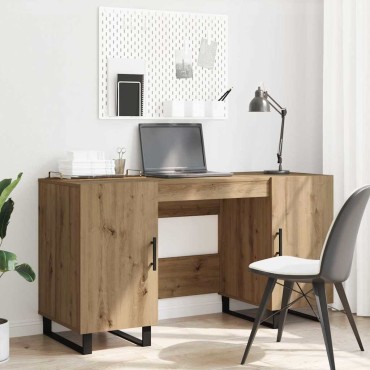 vidaXL Γραφείο artisan δρυς Επεξεργασμένο ξύλο 140x50x75cm 1 τεμ.