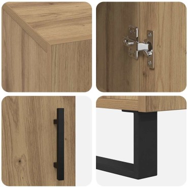 vidaXL Γραφείο artisan δρυς Επεξεργασμένο ξύλο 140x50x75cm 1 τεμ.