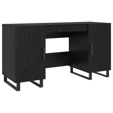vidaXL Γραφείο Μαύρη δρυς Επεξεργασμένο ξύλο 140x50x75cm 1 τεμ.