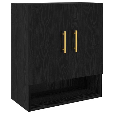 vidaXL Ντουλάπα Τοίχου 60x31x70cm Επεξεργασμένο Ξύλο Μαύρη δρυς 1 τεμ.