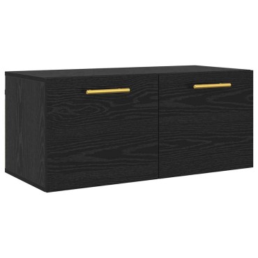 vidaXL Ντουλάπα Τοίχου 80x36.5x35cm Επεξεργασμένο Ξύλο Μαύρη δρυς 1 τεμ.
