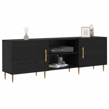 vidaXL Ντουλάπι TV 150x30x50cm Μαύρη δρυς Επεξεργασμένο ξύλο