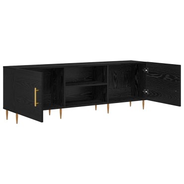 vidaXL Ντουλάπι TV 150x30x50cm Μαύρη δρυς Επεξεργασμένο ξύλο