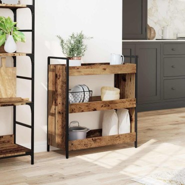 vidaXL Καρότσι Κουζίνας Παλιό ξύλο 70x30x82cm Επεξεργασμένο Ξύλο 1 τεμ.