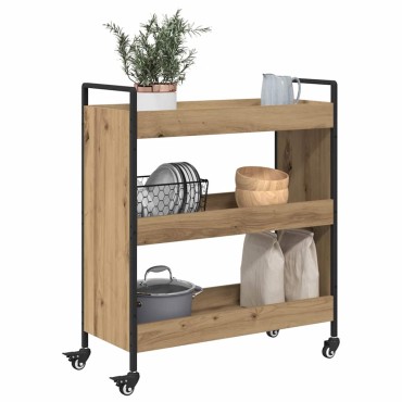 vidaXL Καρότσι Κουζίνας Artisan Oak 70x30x82cm Επεξεργασμένο Ξύλο 1 τεμ.