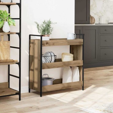 vidaXL Καρότσι Κουζίνας Artisan Oak 70x30x82cm Επεξεργασμένο Ξύλο 1 τεμ.