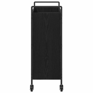 vidaXL Καρότσι Κουζίνας Μαύρη Οξυά 70x30x82cm Επεξεργασμένο Ξύλο 1 τεμ.