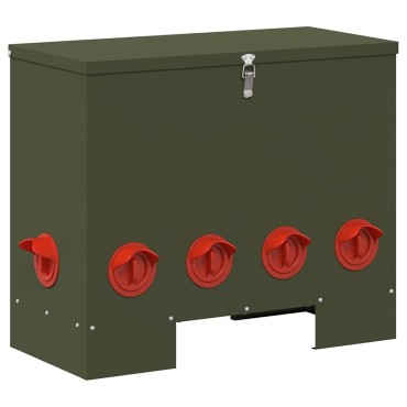 vidaXL Ταΐστρα κοτόπουλων 2 Λαδί 60,5 x 29 x 51 εκ. 25 kg