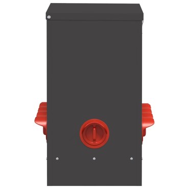 vidaXL Ταΐστρα κοτόπουλων 2 Μαύρο 60,5 x 29 x 51 εκ. 25 kg