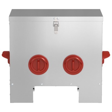 vidaXL Ταΐστρα κοτόπουλων 2 Ασημί 40,5 x 25 x 38 εκ. 20 kg
