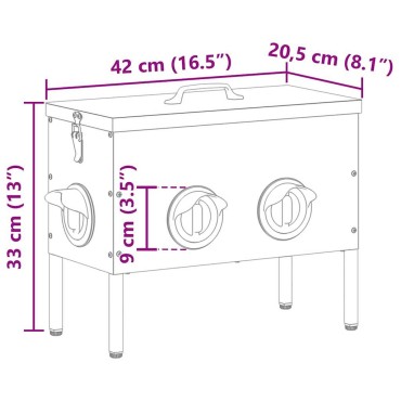 vidaXL Ταΐστρα κοτόπουλων 2 Ελιά Πράσινη 42 x 20,5 x 33 εκ. 15 kg