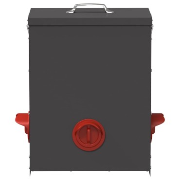 vidaXL Ταΐστρα κοτόπουλων 2 Μαύρο 32,5 x 20,5 x 43 εκ 25 kg