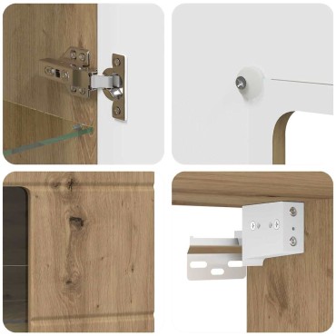 vidaXL Ξύλινο Ντουλάπι Artisan Oak 50x29x100cm Επεξεργασμένο ξύλο