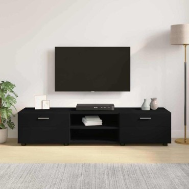 vidaXL Ξύλινο Ντουλάπι 150x39x30cm Μαύρο Επεξεργασμένο Ξύλο