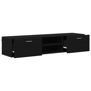 vidaXL Ξύλινο Ντουλάπι 150x39x30cm Μαύρο Επεξεργασμένο Ξύλο