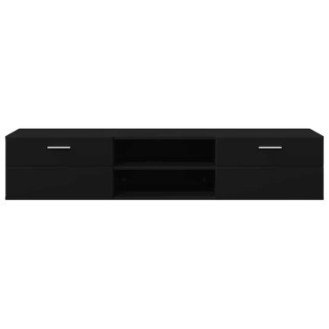 vidaXL Ξύλινο Ντουλάπι 150x39x30cm Μαύρο Επεξεργασμένο Ξύλο