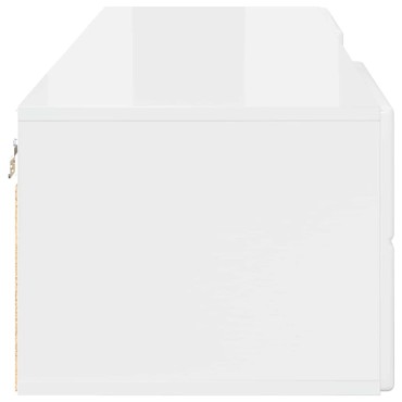 vidaXL Ξύλινο Ντουλάπι 150x39x30cm Υψηλής γυαλάδας λευκό