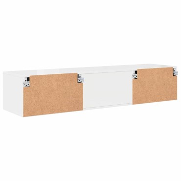 vidaXL Ξύλινο Ντουλάπι 150x39x30cm Υψηλής γυαλάδας λευκό
