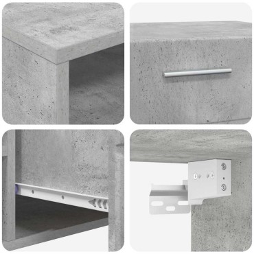 vidaXL Ξύλινο Ντουλάπι 100,5x39x30cm Σκυρόδεμα Γκρι