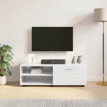 vidaXL Ξύλινο Ντουλάπι 100,5x39x30cm Υψηλής γυαλάδας λευκό