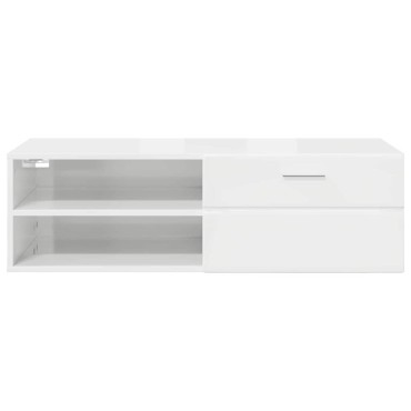 vidaXL Ξύλινο Ντουλάπι 100,5x39x30cm Υψηλής γυαλάδας λευκό