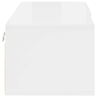 vidaXL Ξύλινο Ντουλάπι 100,5x39x30cm Υψηλής γυαλάδας λευκό