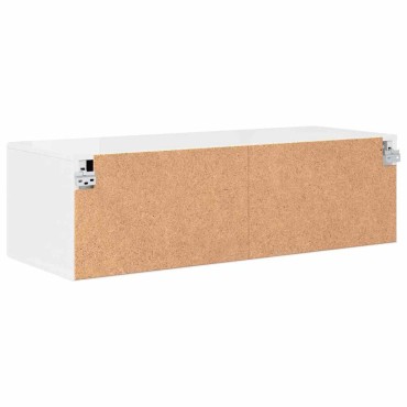 vidaXL Ξύλινο Ντουλάπι 100,5x39x30cm Υψηλής γυαλάδας λευκό