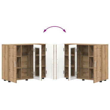 vidaXL Ξύλινο Ντουλάπι Artisan Oak Επεξεργασμένο Ξύλο