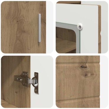 vidaXL Ξύλινο Ντουλάπι Artisan Oak Επεξεργασμένο Ξύλο