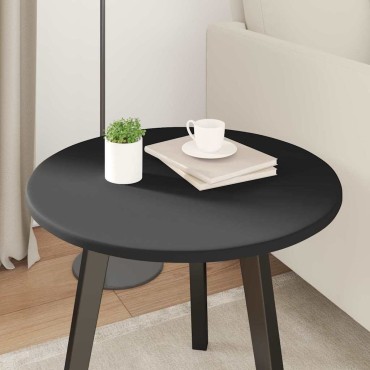 vidaXL Καπάκι τραπεζιού 50x1,5cm Γύρος Επεξεργασμένο Ξύλο Μαύρο