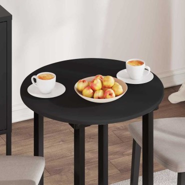 vidaXL Καπάκι τραπεζιού 60x1,5cm Γύρος Επεξεργασμένο Ξύλο Μαύρο