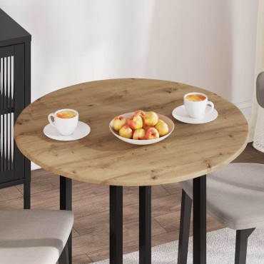 vidaXL Καπάκι τραπεζιού 80x1,5cm Γύρος Επεξεργασμένο Ξύλο