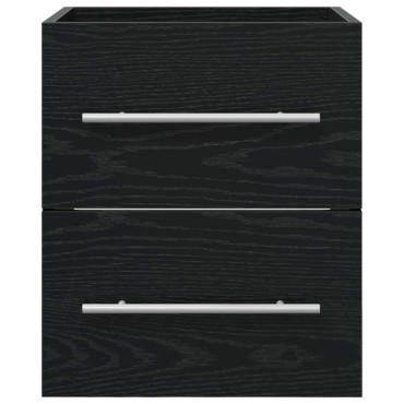 vidaXL Ντουλάπι νιπτήρα Μαύρη Οξυά 38,5x41x48 εκ 1 τεμ.