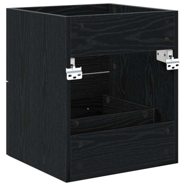 vidaXL Ντουλάπι νιπτήρα Μαύρη Οξυά 38,5x41x48 εκ 1 τεμ.