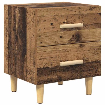 vidaXL Ντουλάπι κρεβατιού Παλιό ξύλο 40x35x47.5cm 1 τεμ.
