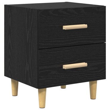 vidaXL Ντουλάπι κρεβατιού Μαύρη Οξυά 40x35x47.5cm 1 τεμ.