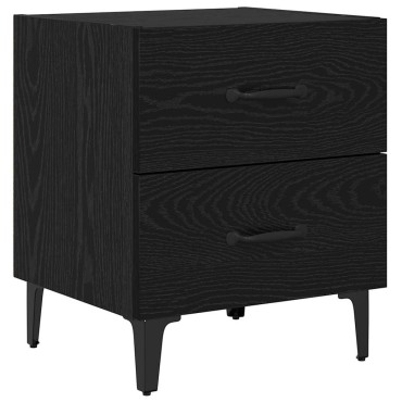 vidaXL Ντουλάπι κρεβατιού Μαύρη Οξυά 40x35x47,5 εκ 1 τεμ.