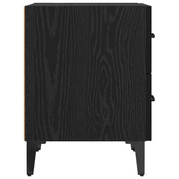 vidaXL Ντουλάπι κρεβατιού Μαύρη Οξυά 40x35x47,5 εκ 1 τεμ.