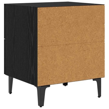 vidaXL Ντουλάπι κρεβατιού Μαύρη Οξυά 40x35x47,5 εκ 1 τεμ.