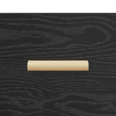 vidaXL Κομοδίνο Μαύρη Οξυά 40x35x47cm Επεξεργασμένο Ξύλο 1 τεμ.