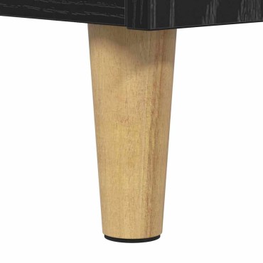 vidaXL Κομοδίνο Μαύρη Οξυά 40x40x50cm Επεξεργασμένο Ξύλο 1 τεμ.