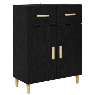 vidaXL Πλαϊνό γραφείο Μαύρη δρυς 34x69.5x89cm Επεξεργασμένο Ξύλο 1 τεμ.